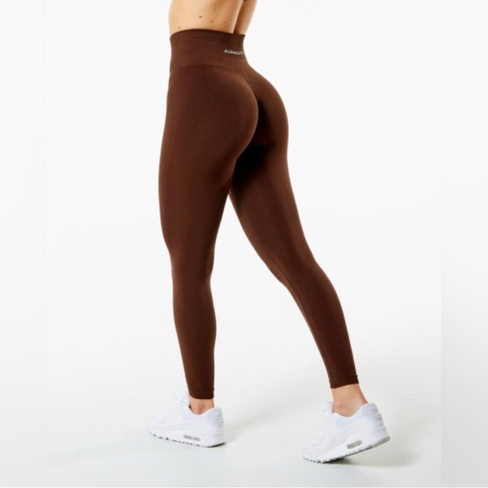 amplify leggings, rich brown alphalete